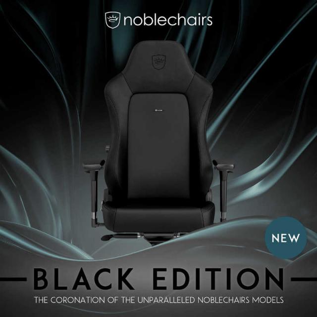 NOBLECHAIRS　ゲーミング チェア HERO ヒーロー BLACK EDITION ブラックエディション noblechairs マットブラック　NBL-HRO-PU-BED-SGL_11