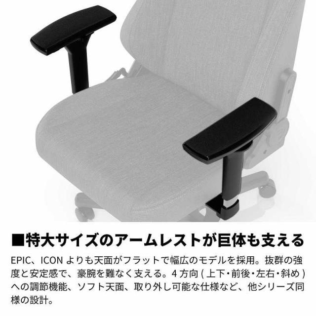 NOBLECHAIRS　ゲーミング チェア HERO TXシリーズ チャコールグレー　NBL-HRO-TX-ATC-SGL_13