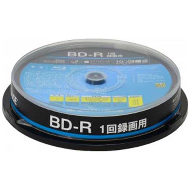 グリーンハウス　録画用BD-R 1-2倍速 片面25GB1層 10枚 インクジェットプリンター対応　GH-BDR25A10