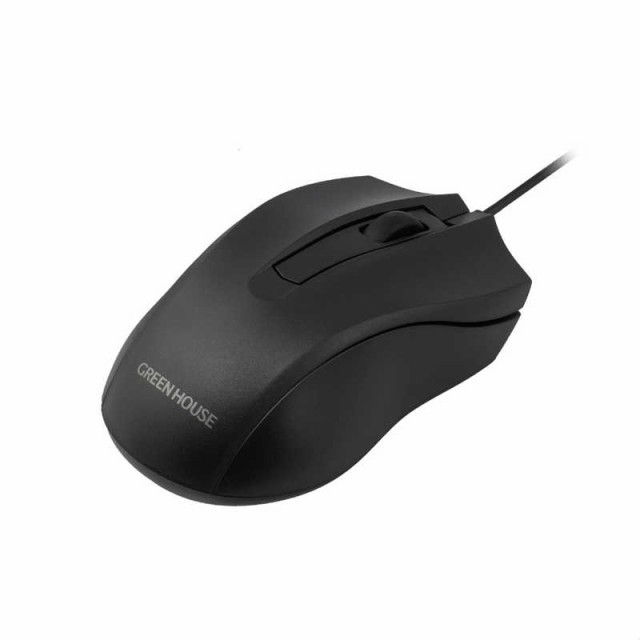 グリーンハウス 有線 光学式 静音 マウス ブラック GH-MUDQOA-BK 贅沢品