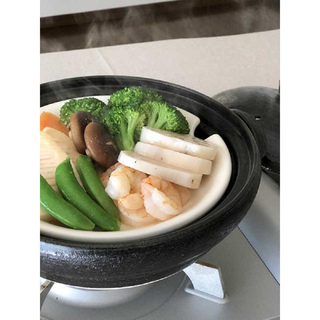 佐治陶器　土鍋 2L スノコ付き ヘルシー土鍋 天目　3225815_12