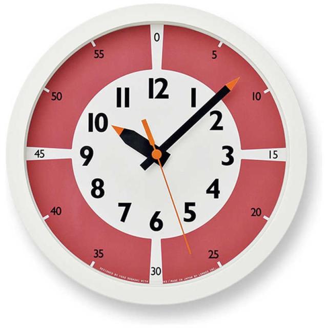 タカタレムノス　fun pun clock with color! レッド　YD15-01RE 6,600円