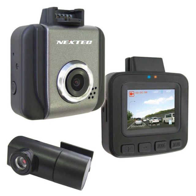 ドライブレコーダー 前後2カメラ NEXTEC Gセンサー 小型 GPS 日本製