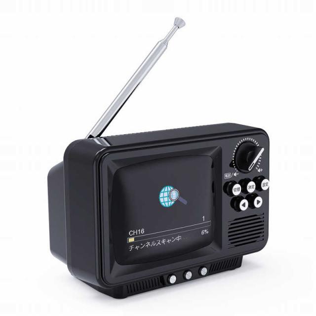 WINTECH 2.8inポータブルワンセグテレビ ［広広としたFM相応う /テレビ受像機/AM/FM］ 黒いこと TVR-RT1 K