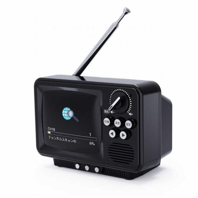 WINTECH 2.8inポータブルワンセグテレビ ［広広としたFM相応う /テレビ受像機/AM/FM］ 黒いこと TVR-RT1 K