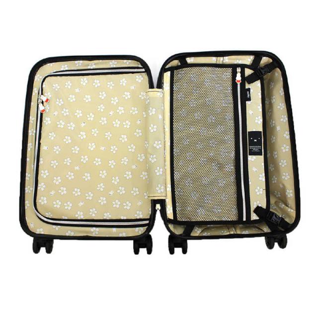 シフレ　スーツケース ハピタス ミッフィー ジッパータイプ Sサイズ 宿泊目安 : 2泊〜3泊 [TSAロック搭載 / 30L] B129.フェイスブラック/シルバー　HAP2249-48_3
