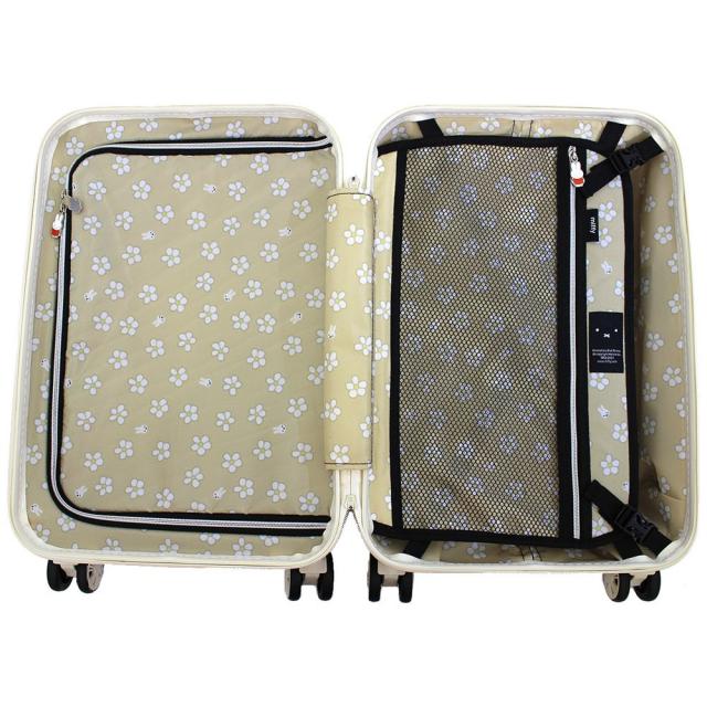 シフレ　スーツケース ハピタス ミッフィー ジッパータイプ Sサイズ 宿泊目安 : 2泊〜3泊 [TSAロック搭載 / 30L] B129.フェイスホワイト/シルバー　HAP2249-48_3