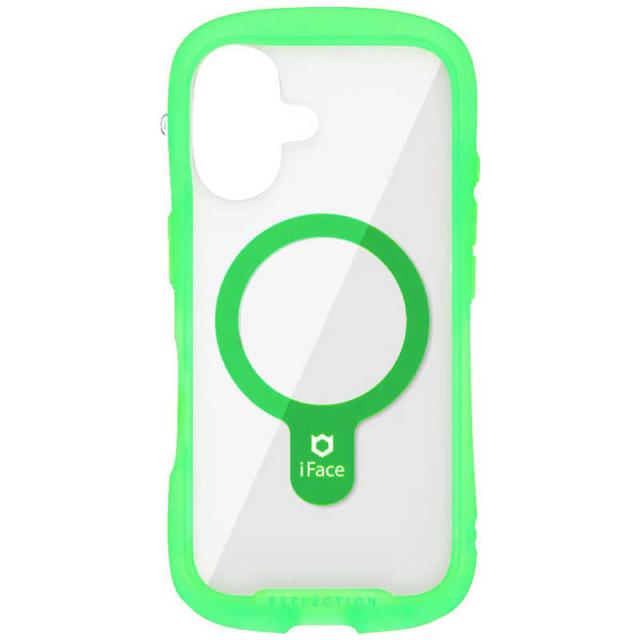 HAMEE　iPhone 16(6.1インチ) iFace Reflection Neo MagSynq 強化ガラスクリアケース iFace クリアグリーン　41-980231