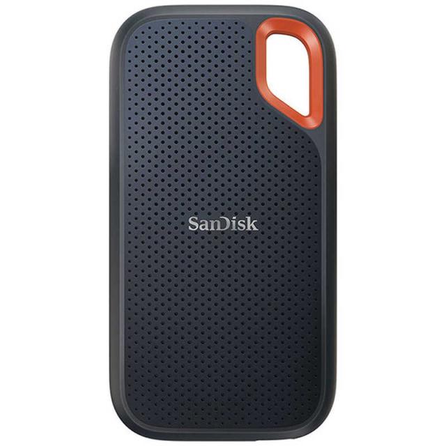 サンディスク　外付けSSD USB-C+USB-A接続 エクストリーム V2 ブラック オレンジ ポータブル型 500GB 　SDSSDE61-500G-J25