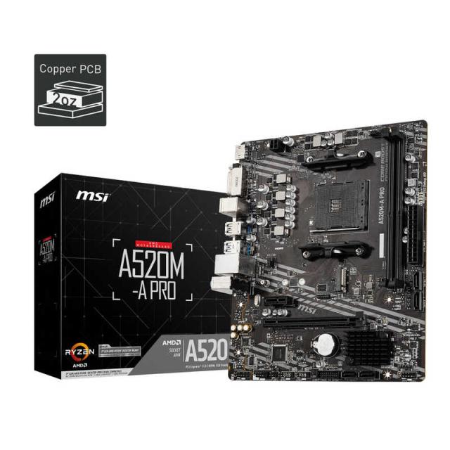 MSI　マザーボード［MicroATX /Socket AM4］　A520M-A PRO 6,670円
