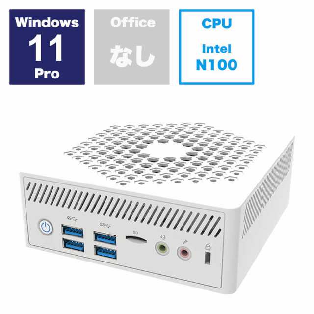 リンクスインターナショナル　ミニPC ［モニター無し /intel N100 /メモリ：8GB /SSD：256GB］　LN100W-8/256-W11Pro-N100