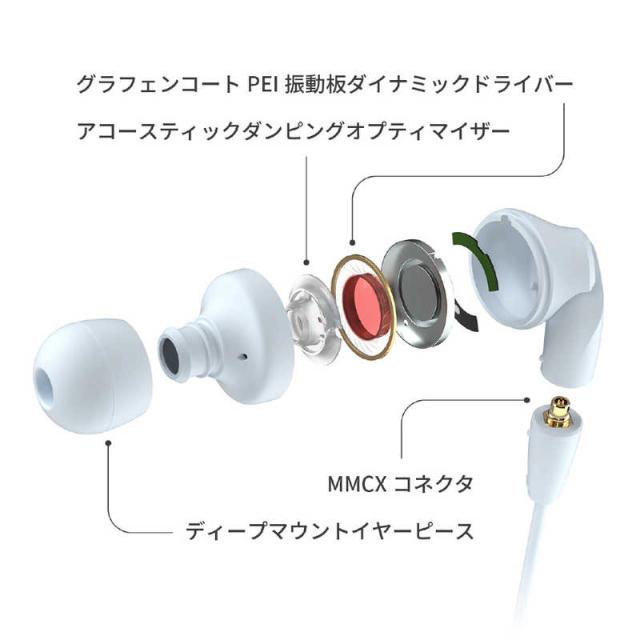 ラディウス　VOLT Series(ボルトシリーズ)ハイレゾ対応イヤホン ［φ3.5mm ミニプラグ］ ブルーグレー　HP-NHR41BG_4