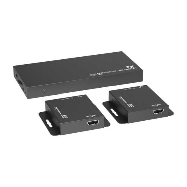 テック　4K30Hz対応 HDMI延長2分配器 TEC ブラック　TEHDSPEX70