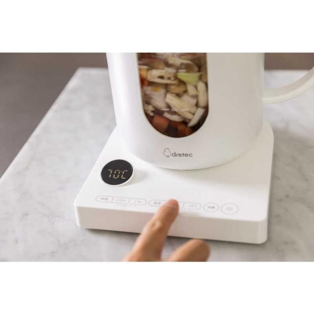 ドリテック　調理ポット「ククポ」(容量：1.5L) ホワイト　PO-163WT