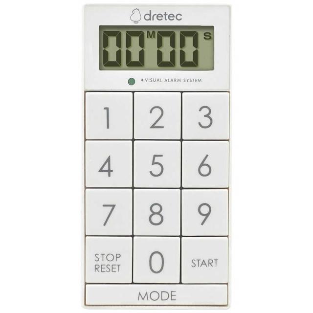 ドリテック　デジタルタイマー スリムキューブ ホワイト　T-617WT