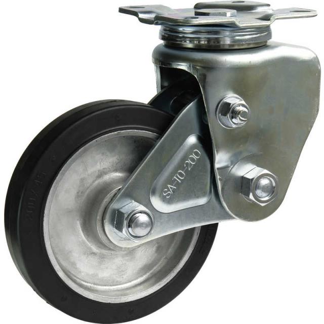 シシクアドクライス　緩衝キャスター 自在 200径 ゴム車輪　SAJTO200TRAWの通販は