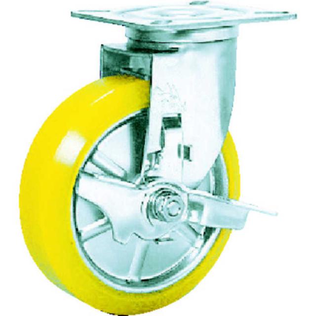 シシクアドクライス　ステンレスキャスター 制電性ウレタン車輪自在ストッパー付　SUNJB150SEUWの通販は