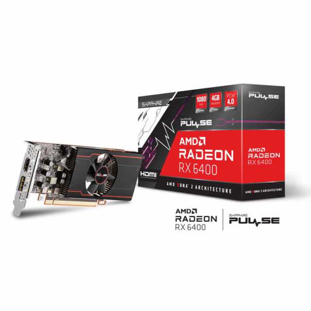 SAPPHIRE　SAPPHIRE PULSE Radeon RX 6400 GAMING 4GB GDDR6 ｢バルク品｣　SAPPULSERX64004GB