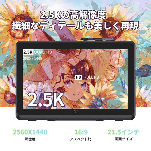 XPPEN　液晶ペンタブレット ［22型］ USB-C＋USB-A HDMI接続 Artist Pro 22 (Gen2) ブラック　ART220QH_JP_19