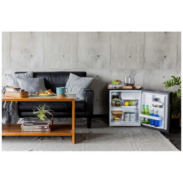 ORIGINALBASIC 冷蔵庫 1ドア 45L 右開き 幅44.4cm ブラック OB-45Gの 