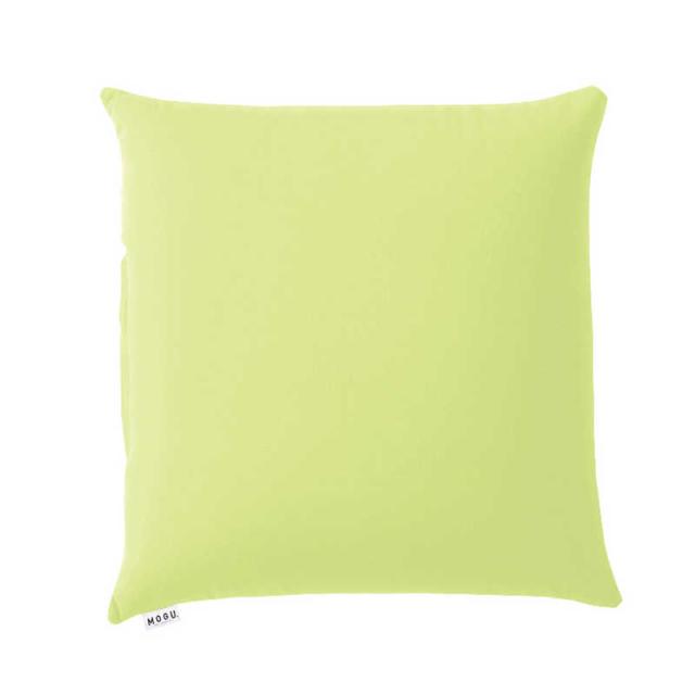 ライトグリーンの正方形クッション MOGU ビーズクッション スクエアクッション45 ライトグリーン の通販は