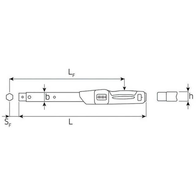 STAHLWILLE　1/2SQ 差替ラチェットヘッド ケース・トレイ付トルクレンチセット トルク範囲4-20Nm　730N/2S