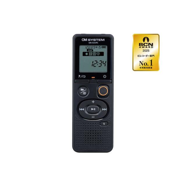 OMSYSTEM　ICレコーダーVN-551　VN-551PCBLK 8,910円