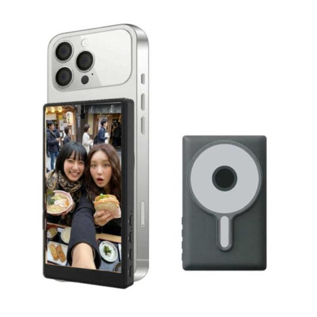KEIYO　スマートフォン用ミラーモニター Camee Neo ブラック　ANS151TBK_1