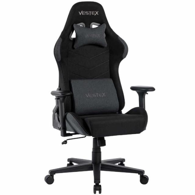 ルームワークス　ゲーミングチェア ［W720xD720xH1205〜1275mm］ VESTEX S1シリーズ(フットレストなし) ブラック　VES-S1BK