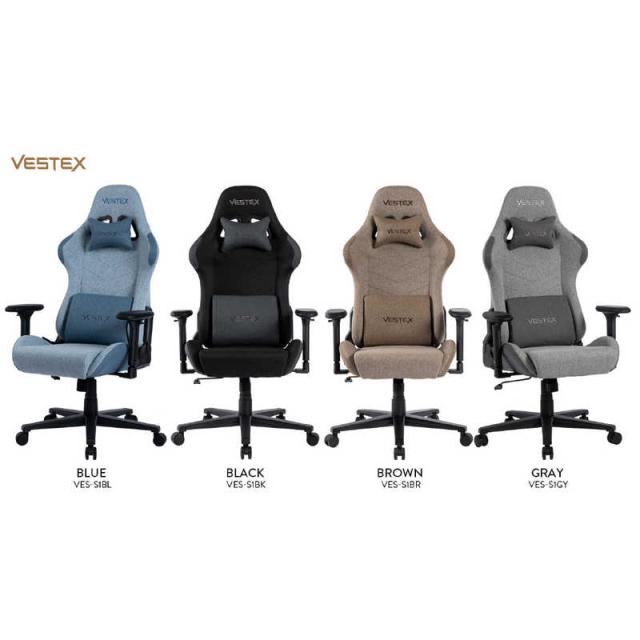 ルームワークス　ゲーミングチェア ［W720xD720xH1205〜1275mm］ VESTEX S1シリーズ(フットレストなし) ブラック　VES-S1BK_7