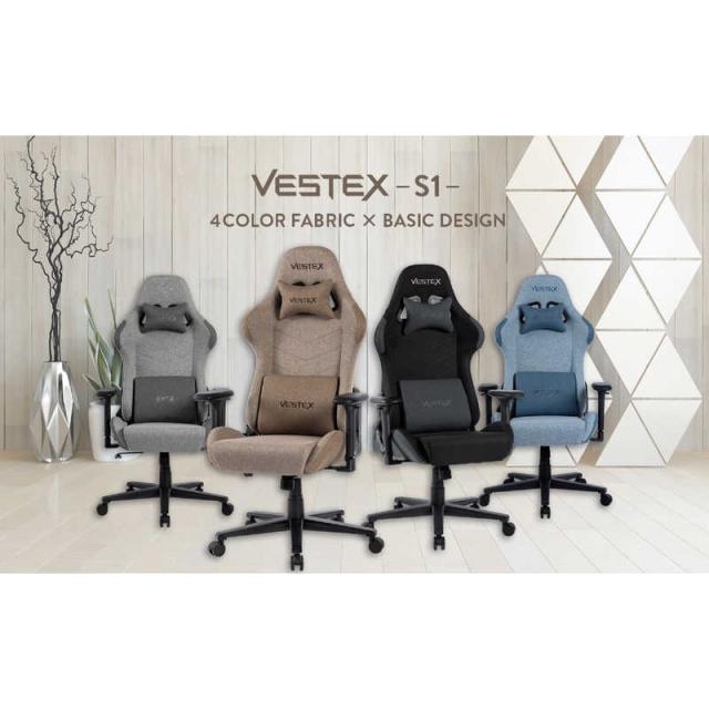 ルームワークス　ゲーミングチェア ［W720xD720xH1205〜1275mm］ VESTEX S1シリーズ(フットレストなし) ブルー　VES-S1BL_7