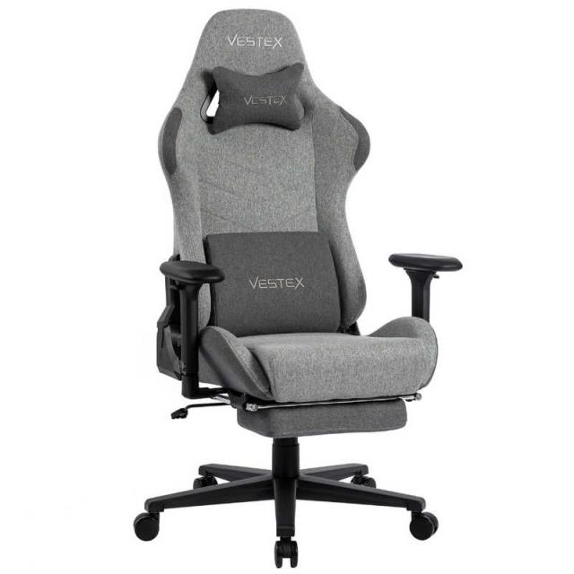 ルームワークス　ゲーミングチェア ［W720xD720xH1205〜1275mm］ VESTEX S1FTシリーズ(フットレスト付き) グレー　VES-S1FTGYの通販は