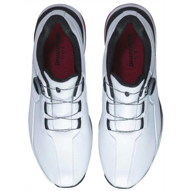 ブリヂストン　ゴルフシューズ ゼロ・スパイク バイター ワイド ［メンズ / 25.5cm / 幅：4E］ ホワイト×ブラック　SH2507