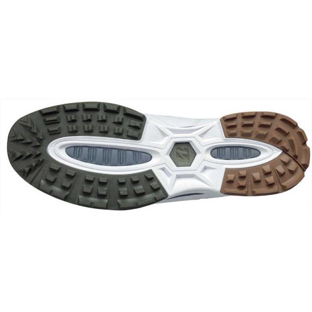 ブリヂストン　ゴルフシューズ ゼロ・スパイク バイター ワイド ［メンズ / 27.0cm / 幅：4E］ ホワイト×オリーブ　SH2507