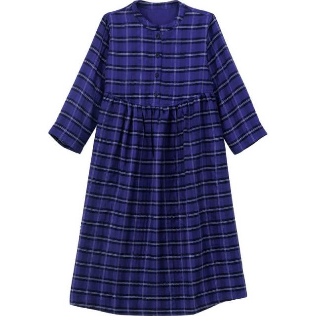 タオル美術館　cococi LDK レディースガーゼルームワンピース(切替)Mサイズ ネイビー 11,880円