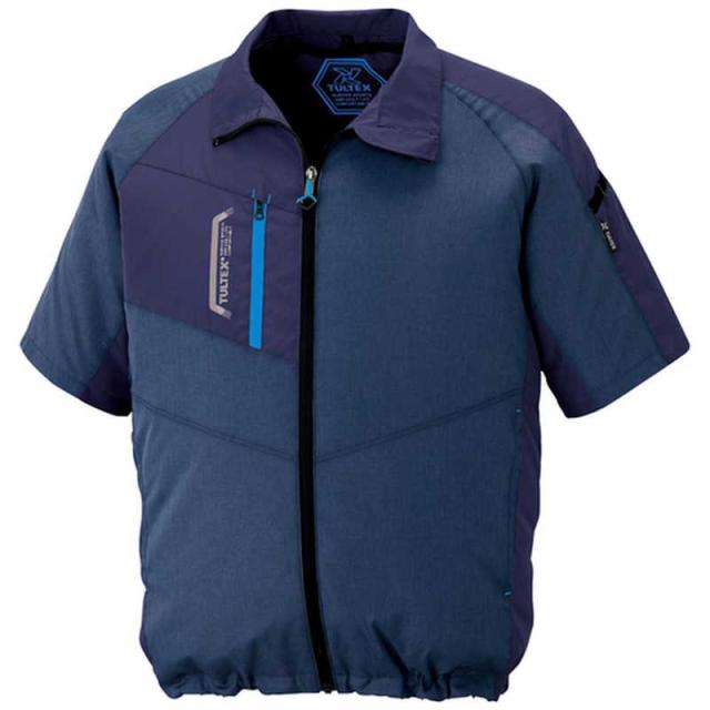 アイトス　空調服用 半袖ジャケット ( 空調服 TM ) 杢ネイビー SS　AZ50198108SS