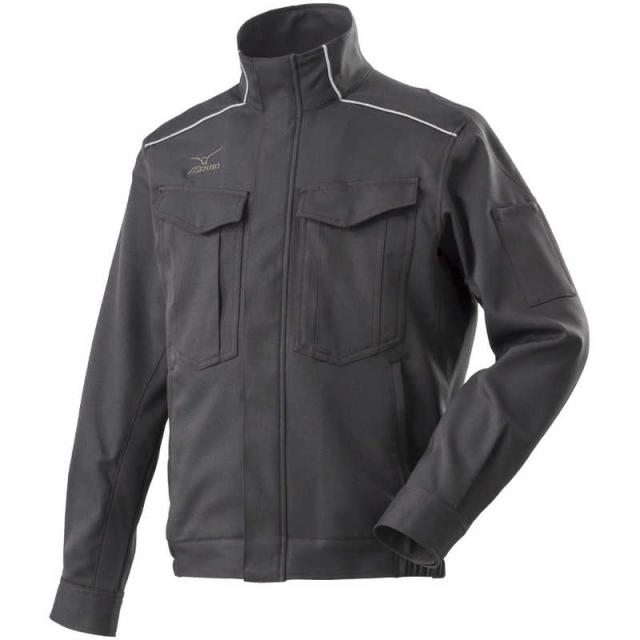ミズノ　ワークジャケット(通年素材) ［ユニセックス］ 07：チャコールグレー 4XLサイズ　F2JE858207-4XL-8