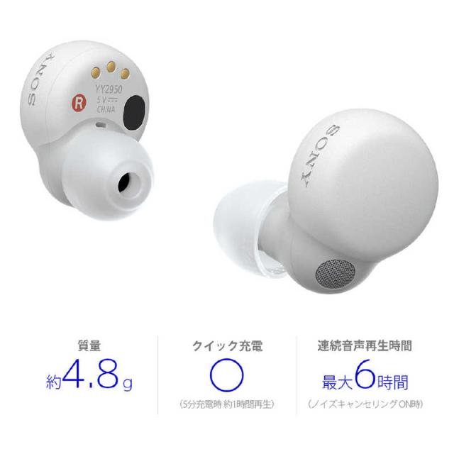 ソニー　SONY　イヤホン フルワイヤレスイヤホン ノイズキャンセリング対応 LinkBuds S ホワイト　WF-LS900N WC_1