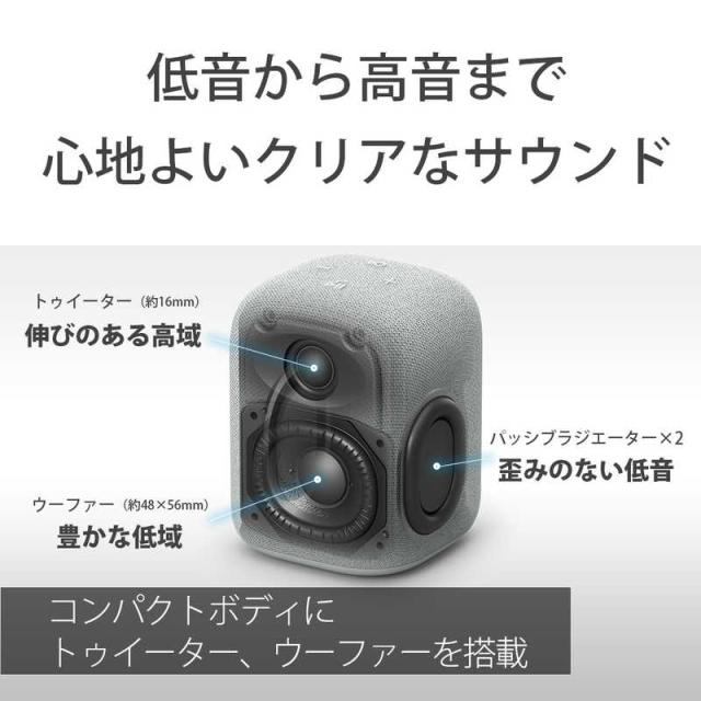 ソニー　SONY　ブルートゥーススピーカー SRS-LS1 HC LinkBuds Speaker ［防滴 /Bluetooth対応］ ライトグレー　SRS-LS1 HC_2