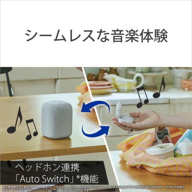 ソニー　SONY　ブルートゥーススピーカー SRS-LS1 HC LinkBuds Speaker ［防滴 /Bluetooth対応］ ライトグレー　SRS-LS1 HC_3