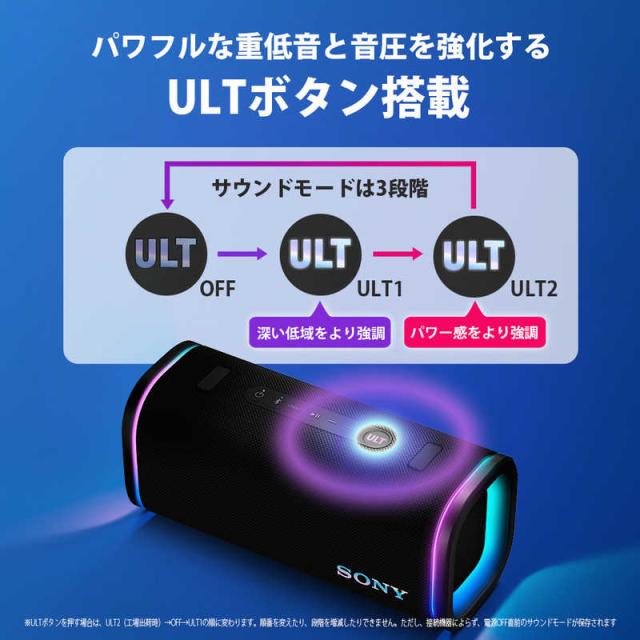 ソニー　SONY　ブルートゥーススピーカー ［防水 /ハイレゾ対応 /Bluetooth対応］ ブラック　SRS-ULT50 BZ_3