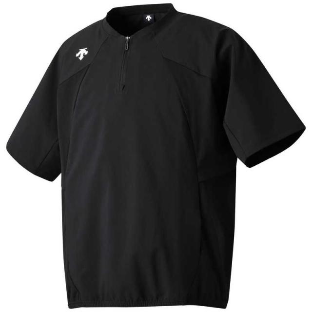 デサント　DESCENTE AERO STREAM D-TECH 半袖ストレッチジャケット ブラック O DB5SJK31M 【返品交換不可】　DB5SJK31M_25SS