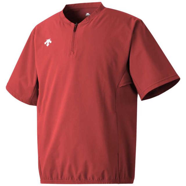 デサント　DESCENTE 半袖 ストレッチジャケット レッド 3XO DB5SJK32M 【返品交換不可】　DB5SJK32M_25SS