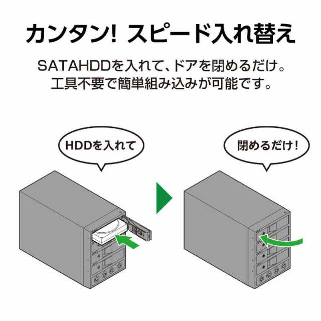 センチュリー 独立電源スイッチ搭載 USB3.2 Gen1接続 3.5インチSATA×4