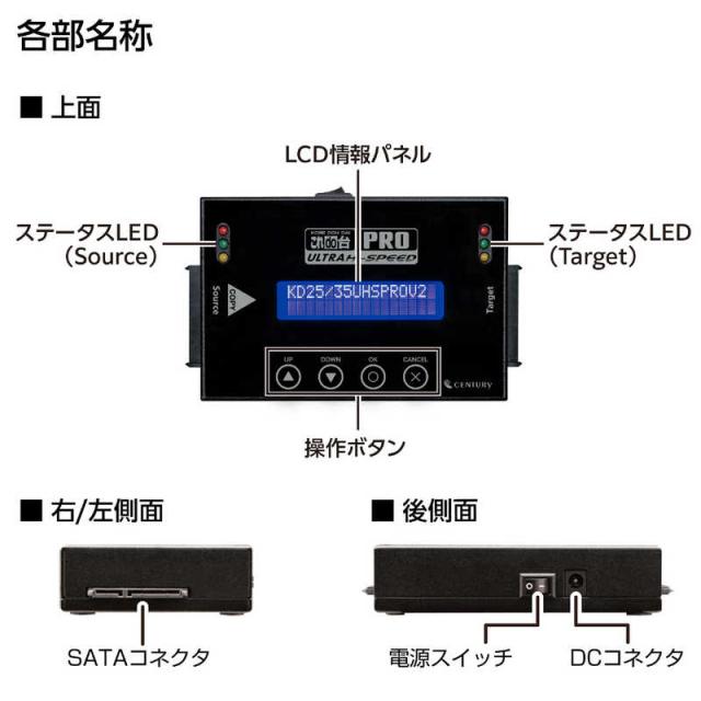 センチュリー 〔データコピー&イレースマシン〕2.5インチ&3.5インチ