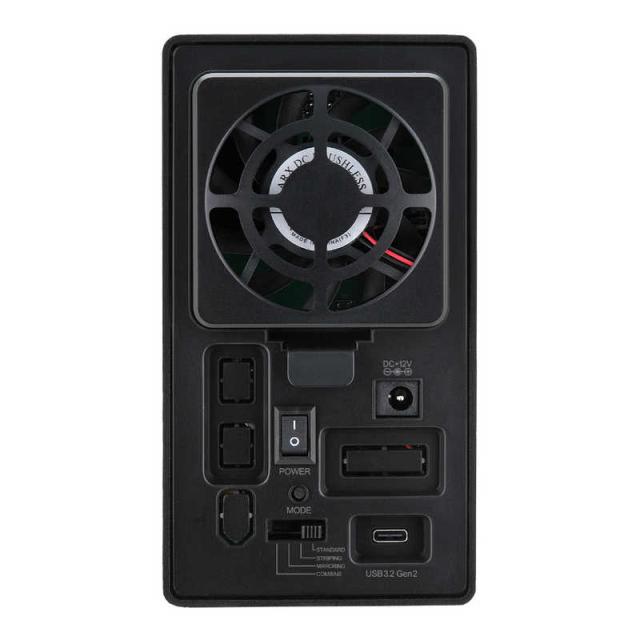 センチュリー　USB3.2 Gen2 Type-C接続 RAID機能付き 3.5インチSATA6G 2bay HDDケース 裸族 ［3.5インチ対応 /SATA /2台］　CRTS35U32C_3