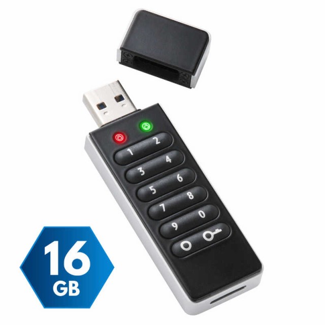 センチュリー　Lock U 16GB パスワードボタン付きセキュリティUSBメモリ Lock U ［16GB /USB TypeA /キャップ式］　CSUL16G2