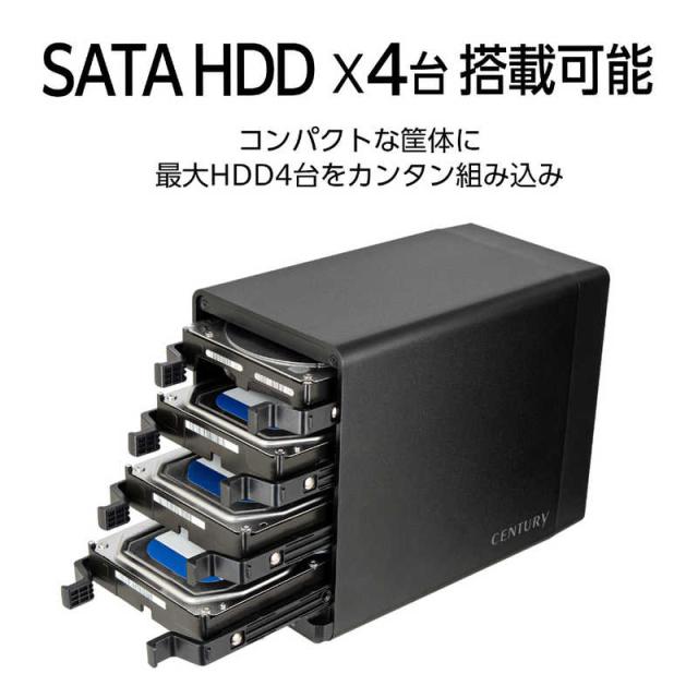 センチュリー　裸族のゲートハウス 4Bay 裸族 ［3.5インチ対応 /SATA /4台］　CRGH35U10G_3