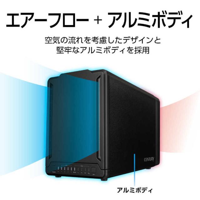 センチュリー　裸族のゲートハウス 4Bay 裸族 ［3.5インチ対応 /SATA /4台］　CRGH35U10G_4