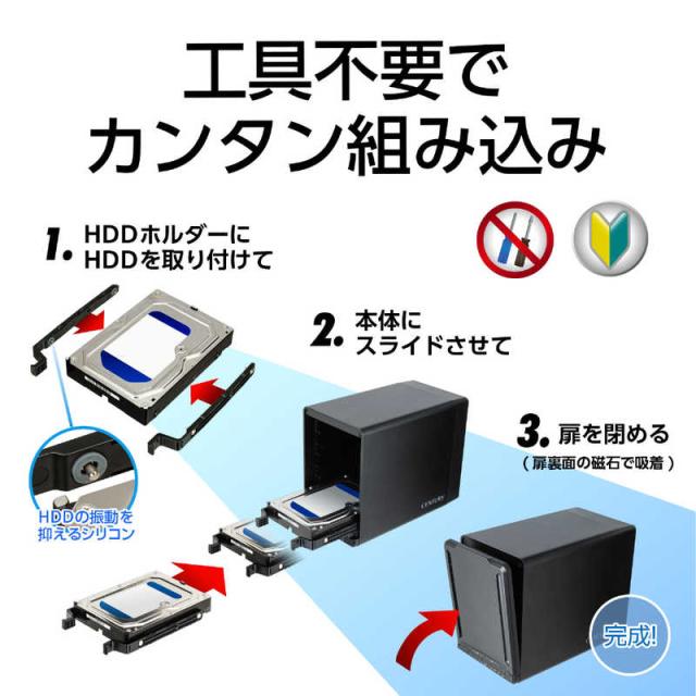 センチュリー　裸族のゲートハウス 4Bay 裸族 ［3.5インチ対応 /SATA /4台］　CRGH35U10G_6